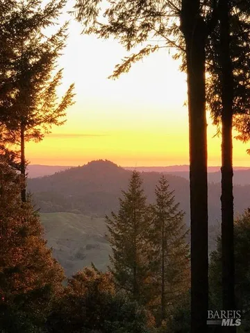 a view of ocean from a city