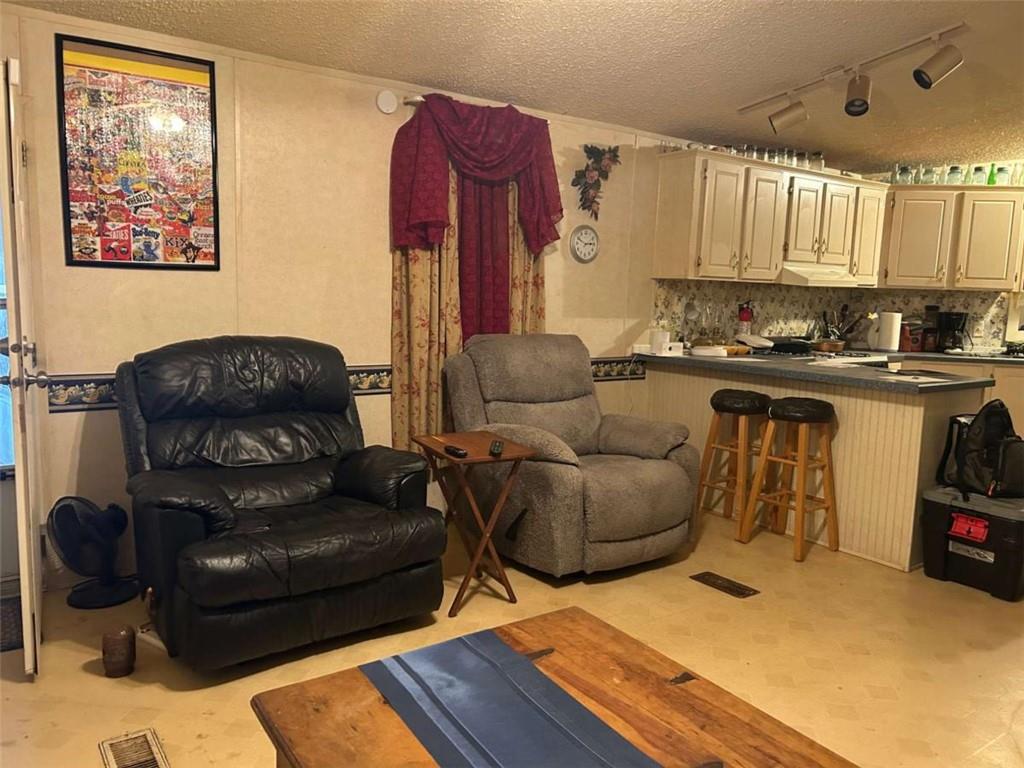 1544 Dry Creek Road Cedartown, GA 30125 - Photo 6 of 13 a living room with furniture a fireplace and kitchen view