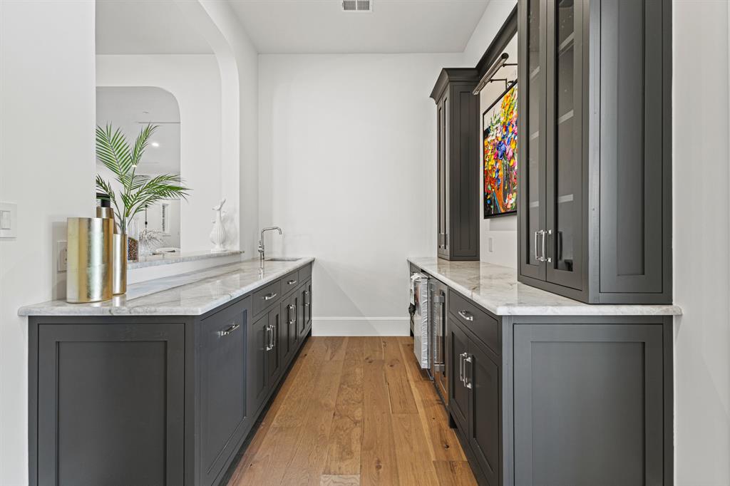 5925 Williamstown Road Dallas, TX 75230 - Photo 16 of 39 Wet Bar featuring a built in wine fridge.
