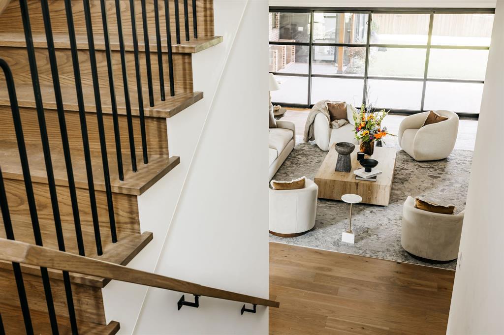 5925 Williamstown Road Dallas, TX 75230 - Photo 19 of 39 Stairs with wood finished floors and baseboards