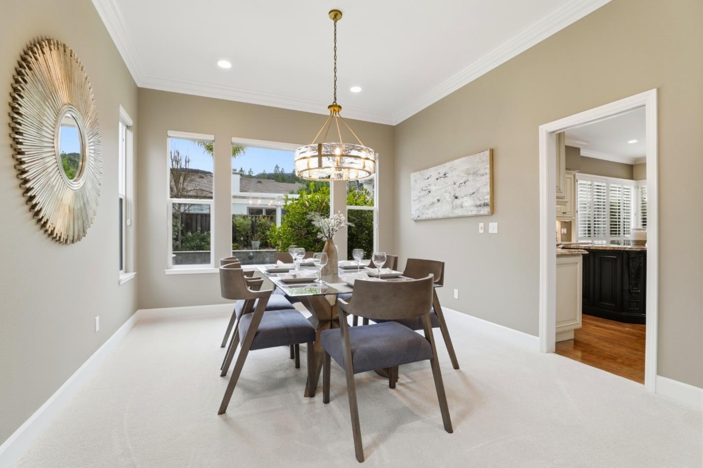 1134 Falcon Ridge Court San Jose, CA 95120 - Photo 18 of 63 a view of a dining room with furniture window and outside view