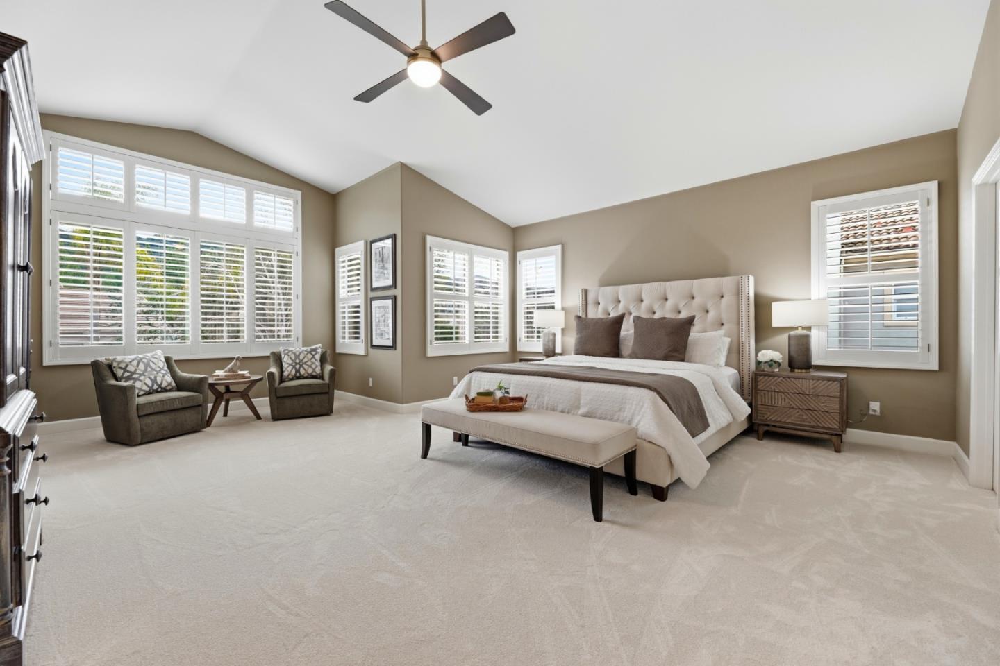 1134 Falcon Ridge Court San Jose, CA 95120 - Photo 27 of 63 a bed room with furniture and a large window