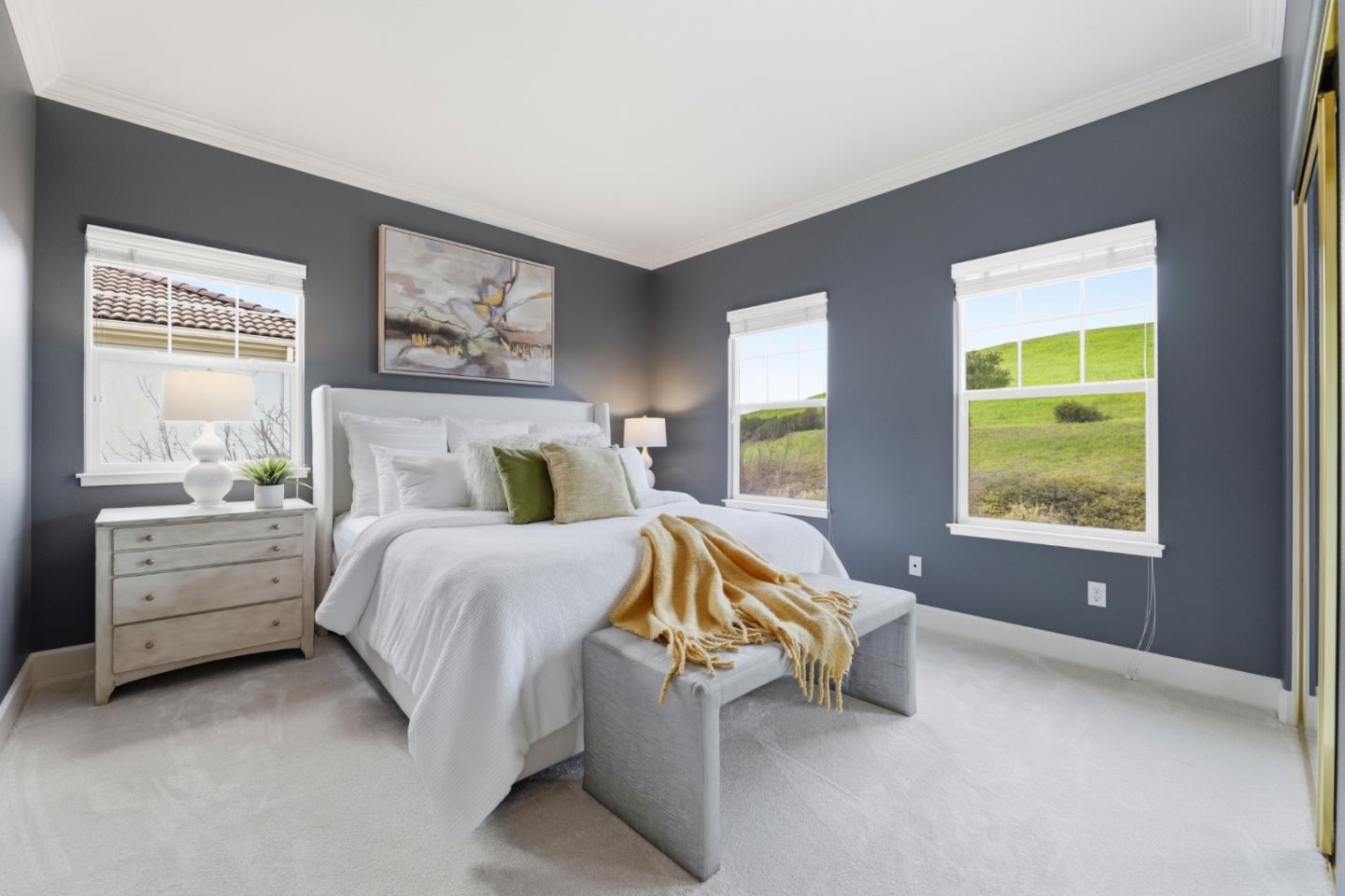 1134 Falcon Ridge Court San Jose, CA 95120 - Photo 31 of 63 a bed room with a bed and a couch
