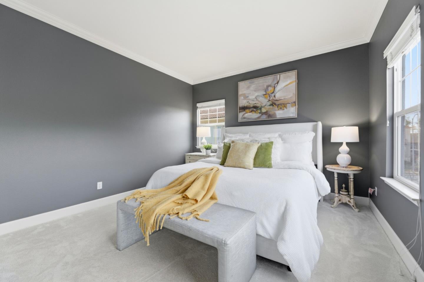 1134 Falcon Ridge Court San Jose, CA 95120 - Photo 32 of 63 a bedroom with a bed and wooden floor