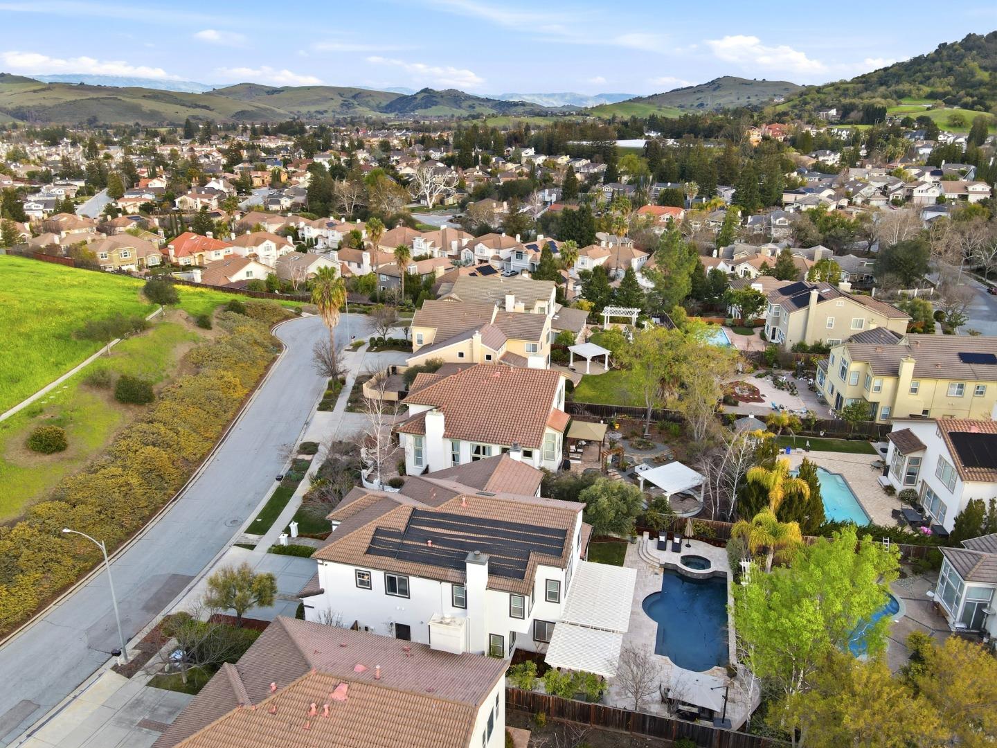 1134 Falcon Ridge Court San Jose, CA 95120 - Photo 57 of 63 an aerial view of a city with lots of residential buildings