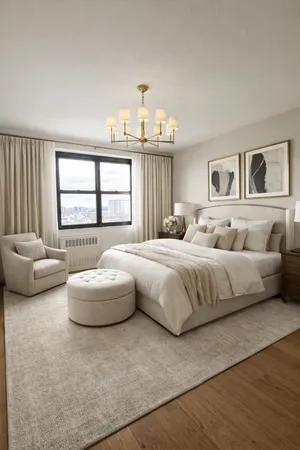 a view of an empty room and wooden floor