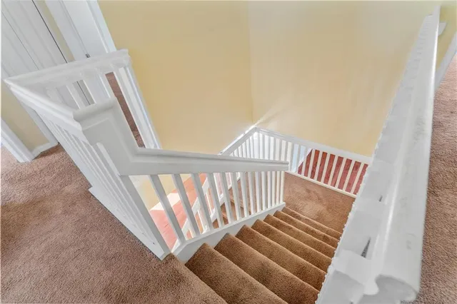 a view of small space with racks on the wall