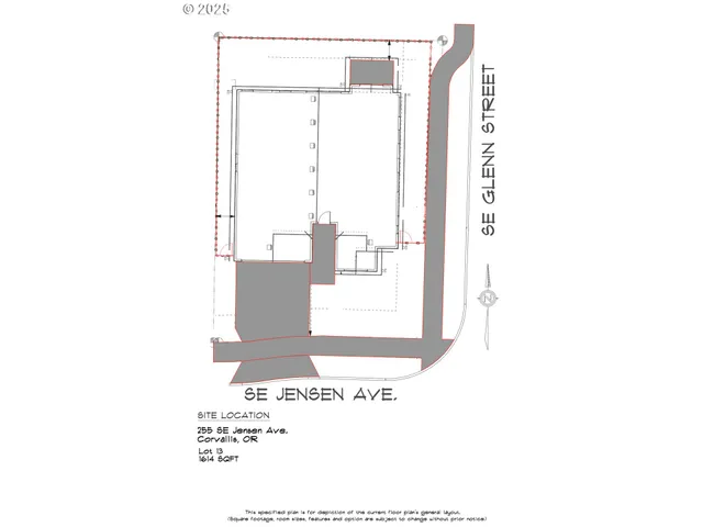 an aerial view of residential house and green space