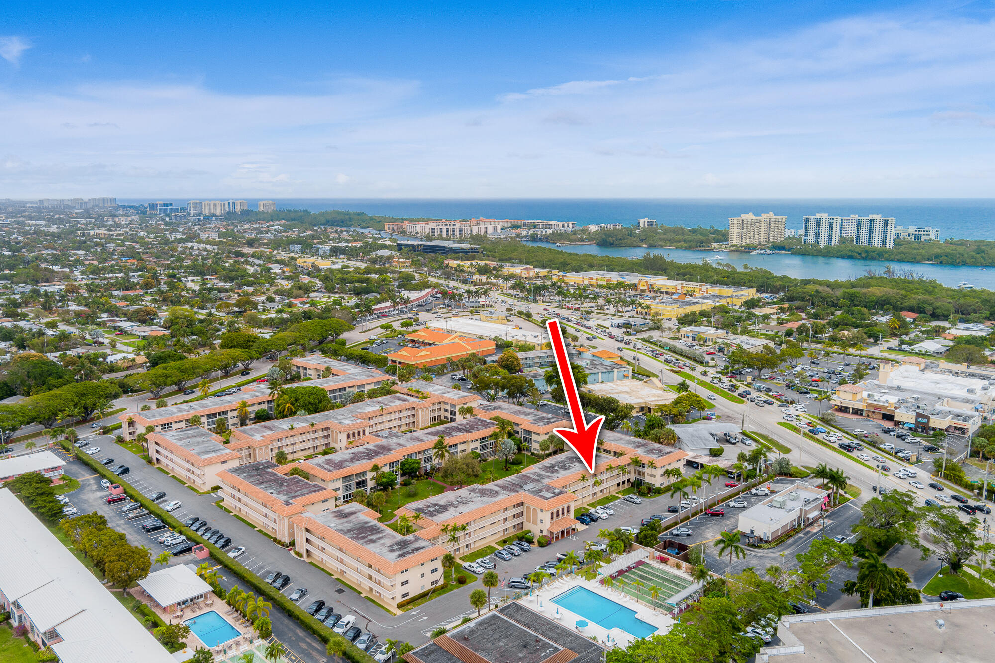 400 Northeast 20th Street, Unit D307 Boca Raton, FL 33431 - Photo 34 of 34 an aerial view of residential houses with outdoor space and street view