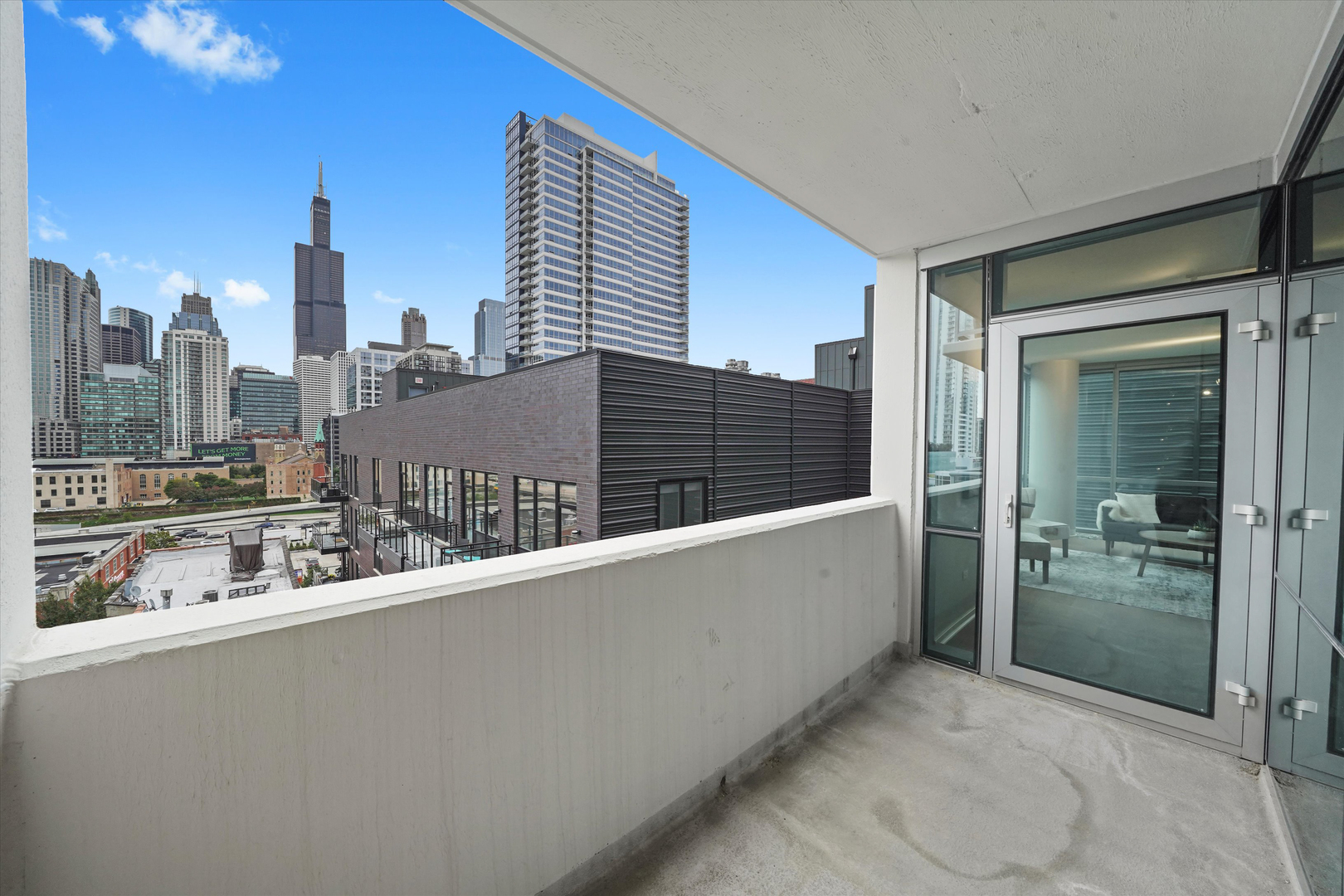125 South Green Street, Unit 806A Chicago, IL 60607 - Photo 12 of 35 a view of balcony with city view