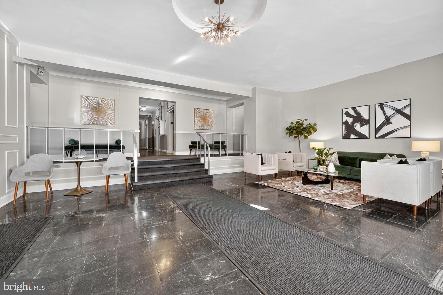 1727 Massachusetts Avenue Northwest, Unit 119 Washington, DC 20036 - Photo 2 of 16 Elegant lobby with modern design elements.