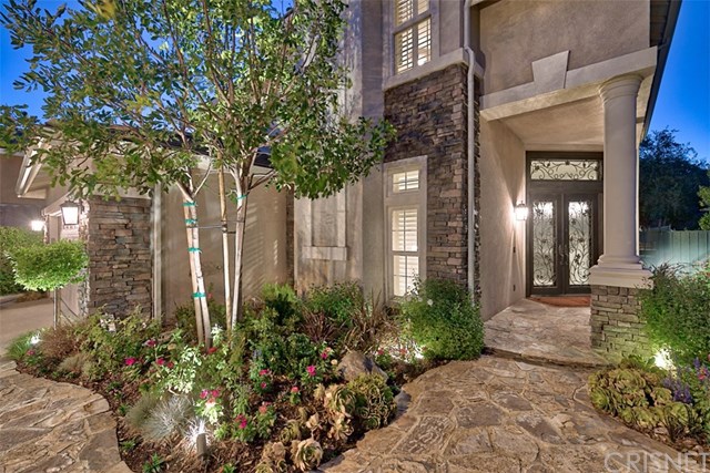 25907 Franklin Lane Stevenson Ranch, CA 91381 - Photo 5 of 58 Beautiful front walkway with glass & iron front doors and new landscaping