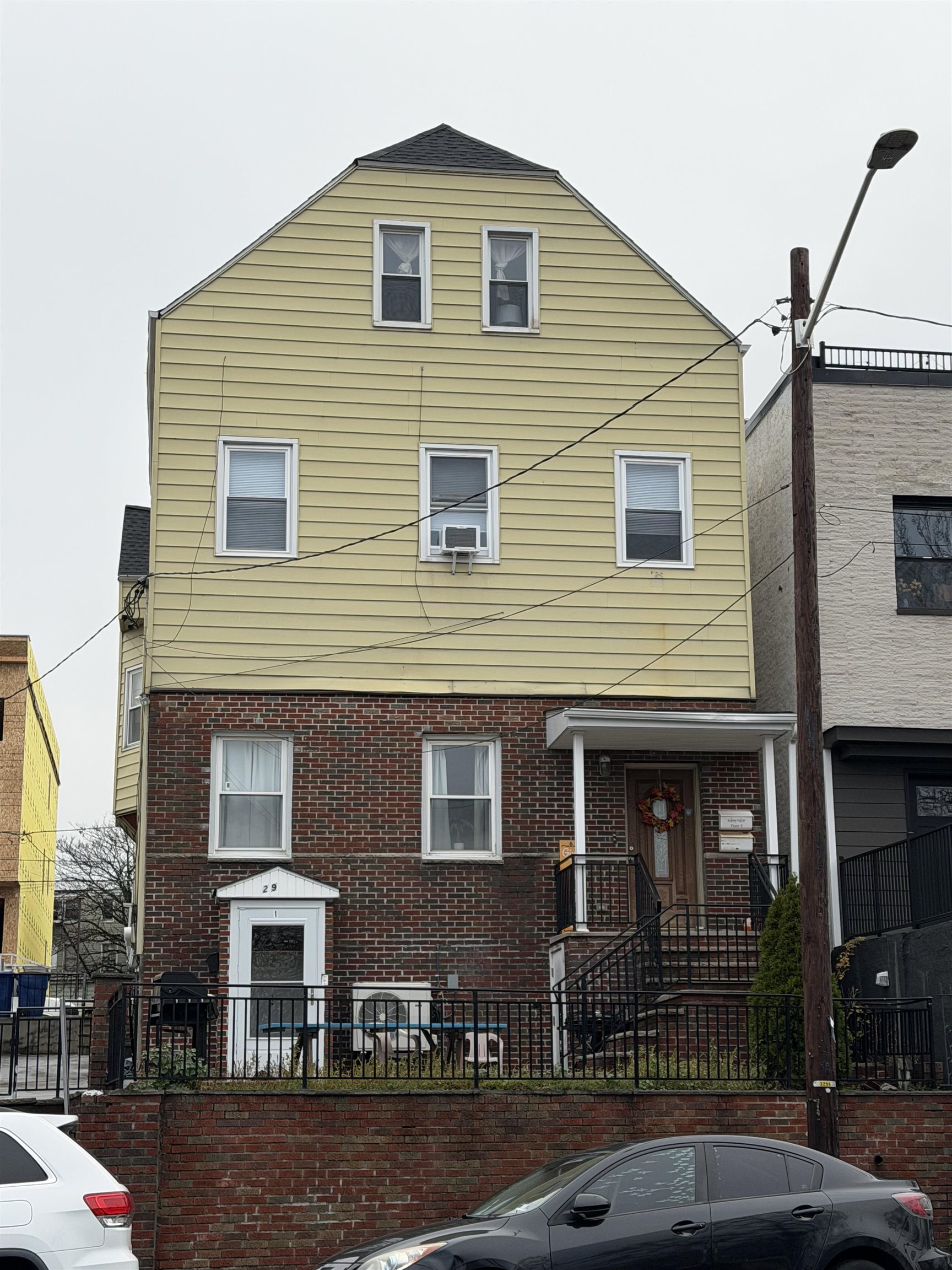 a front view of a house