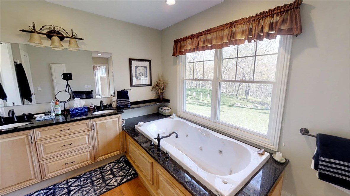 84 Chase Hill Road Hopkinton, RI 02804 - Photo 15 of 27 Master Bath, hardwoods, double sink and Jacuzzi