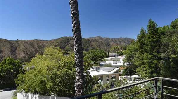 a view of a city from a balcony