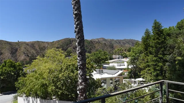a view of a city from a balcony