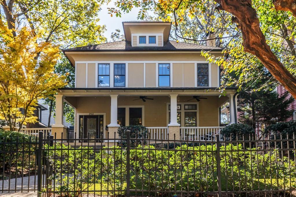 283 9th Street Northeast Atlanta, GA 30309 - Photo 1 of 1 a front view of a house with a garden