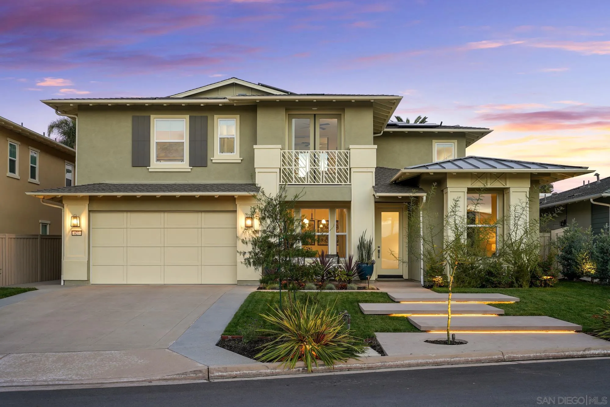 a front view of a house