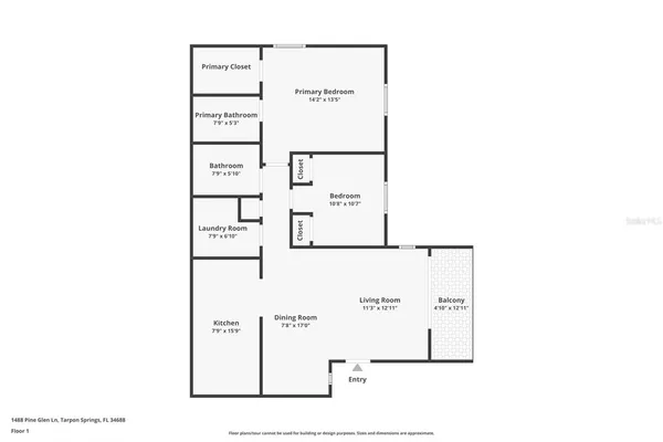 $198,000 | 1488 Pine Glen Lane, Unit B2, Tarpon Springs, FL 34688