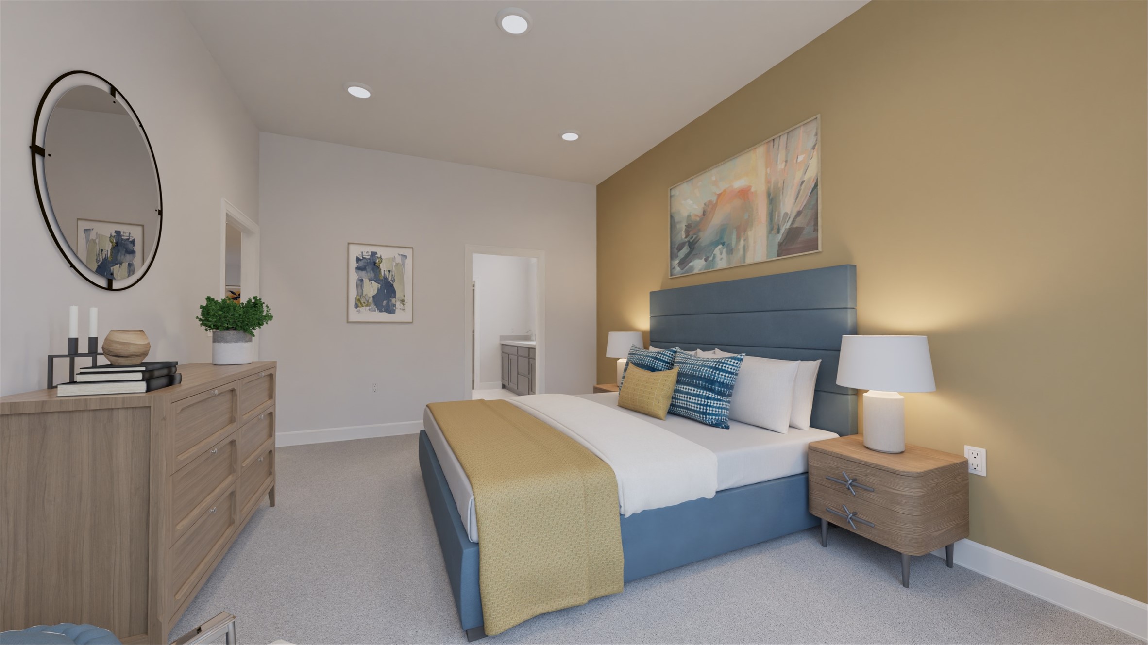 1514 Gentle Wind Court Angleton, TX 77515 - Photo 8 of 27 a bedroom with bed and a couch