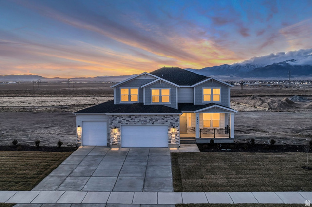 2821 Scarlet Road, Unit 149 Eagle Mountain, UT 84005 - Photo 26 of 28 Our two-story "Magnolia" with large covered porch and beautiful mountain views, taken from aerial view.