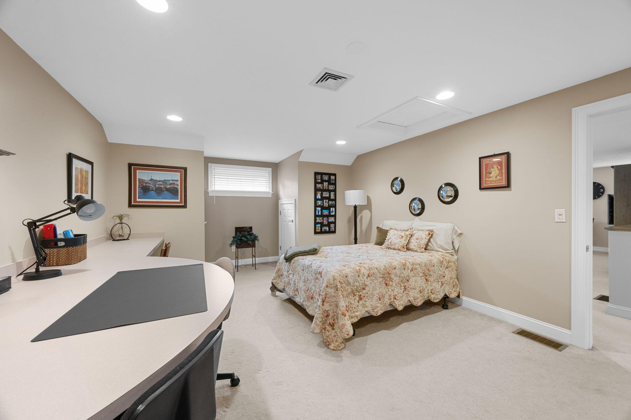 2 Darby Point Mashpee, MA 02649 - Photo 28 of 47 a bedroom with a bed and a large mirror