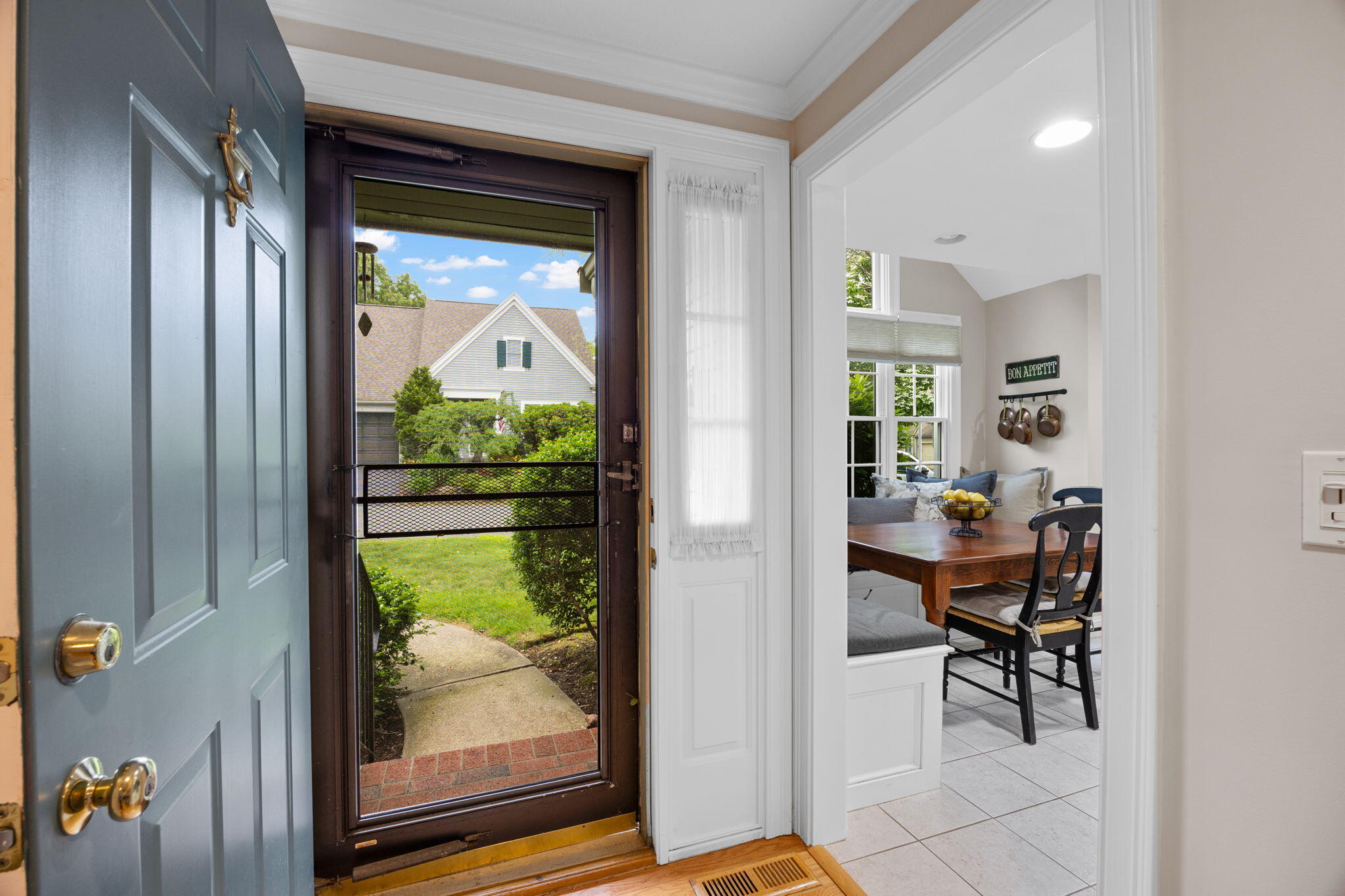 2 Darby Point Mashpee, MA 02649 - Photo 4 of 47 a view of a hallway with dining area and glass door