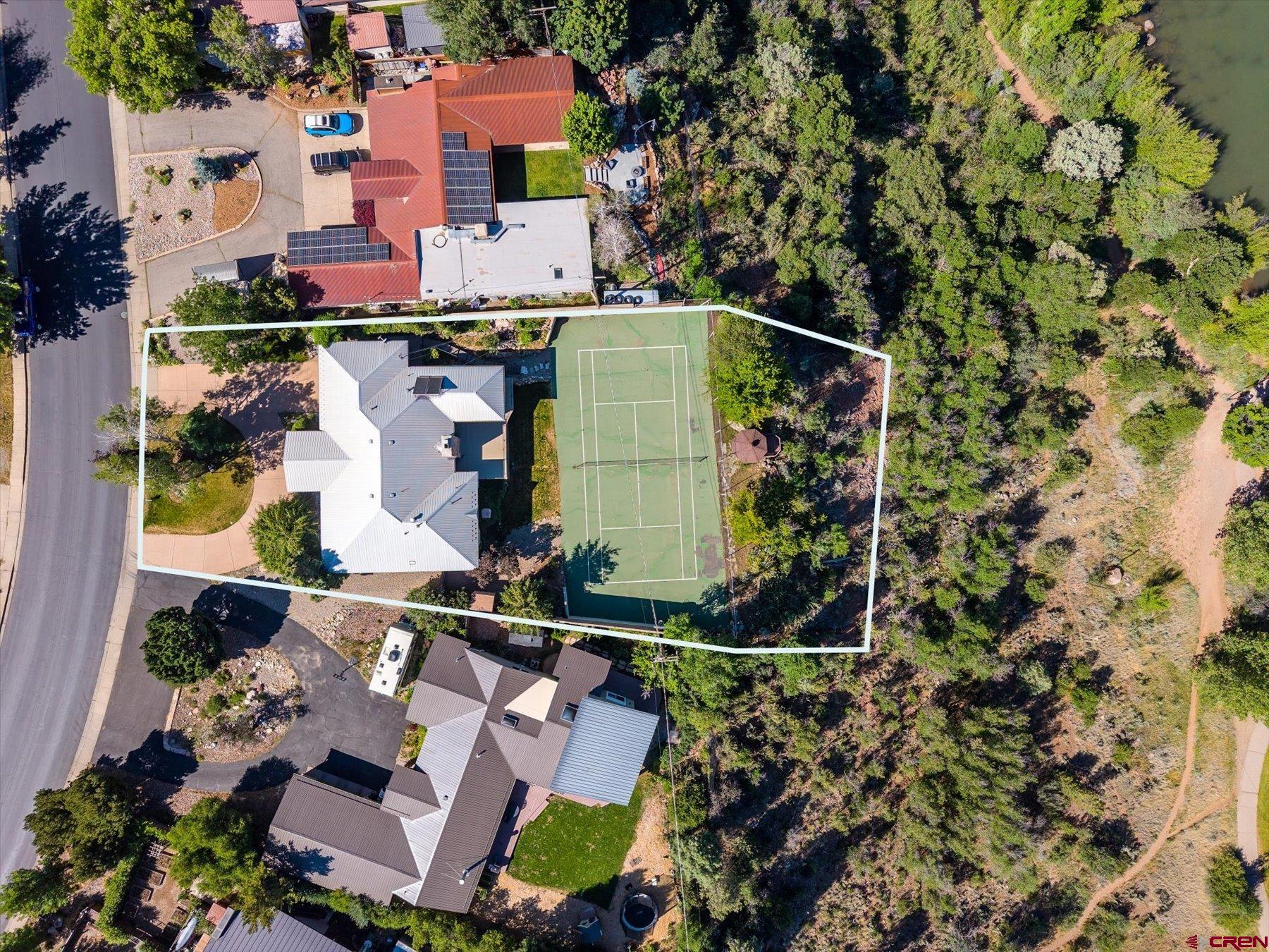 151 Riverview Drive Durango, CO 81301 - Photo 3 of 45 an aerial view of a house with a yard