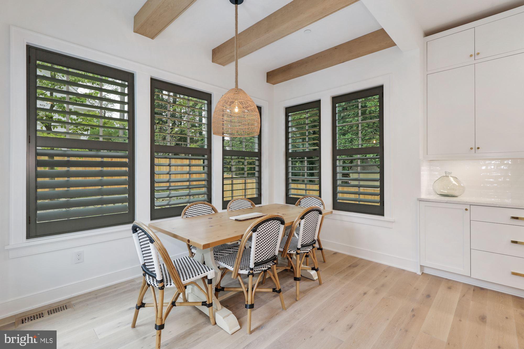 5703 Ridgefield Road Bethesda, MD 20816 - Photo 5 of 38 Breakfast Room. wood beams