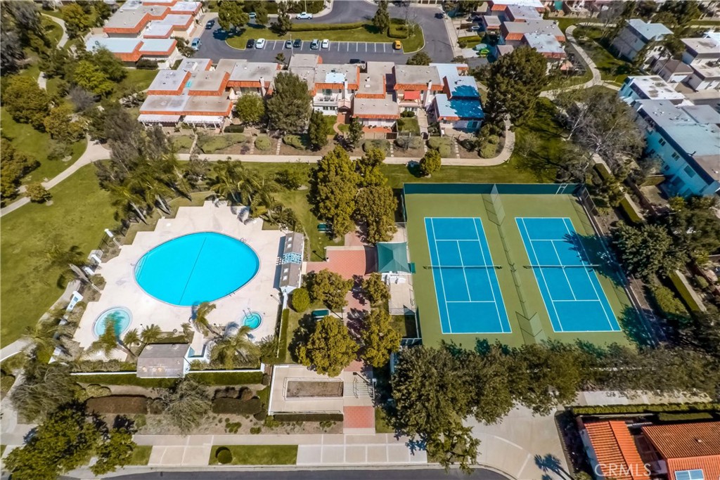 96 Seton Road Irvine, CA 92612 - Photo 48 of 51 a aerial view of a house with a swimming pool yard and outdoor seating