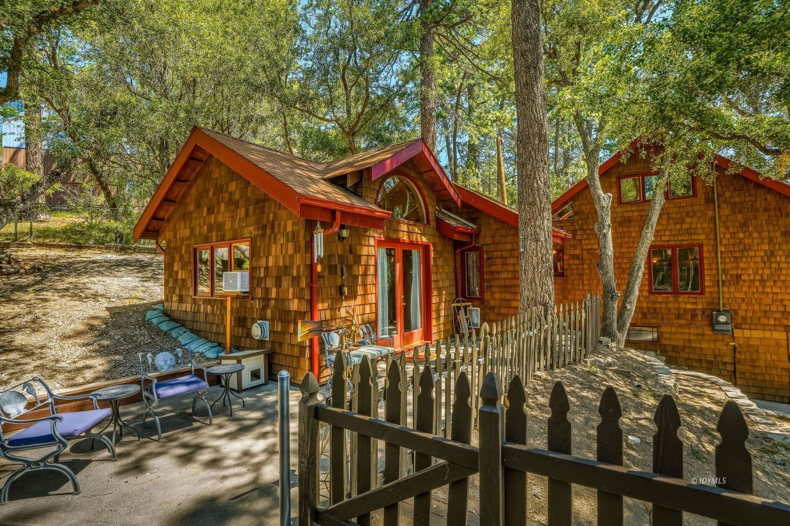 24945 Marion Ridge Drive Idyllwild, CA 92549 - Photo 38 of 53 a view of a house with a wooden fence