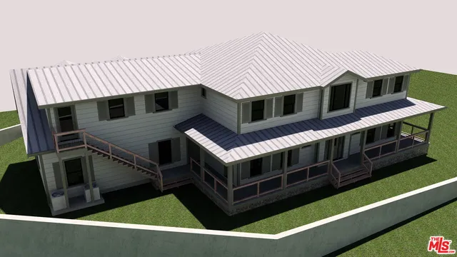 a view of a house with a yard and balcony