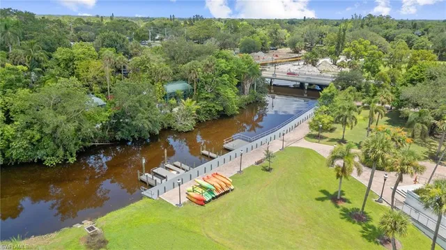 a view of a lake with outdoor space
