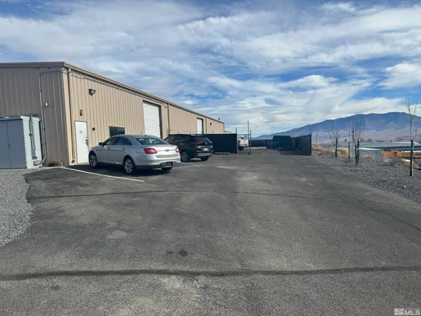 a view of car parked in garage