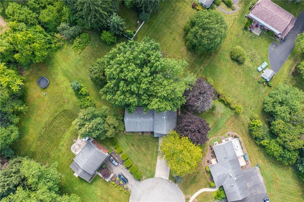 2213 Hall Drive Export, PA 15632 - Photo 36 of 36 an aerial view of a house with swimming pool and garden