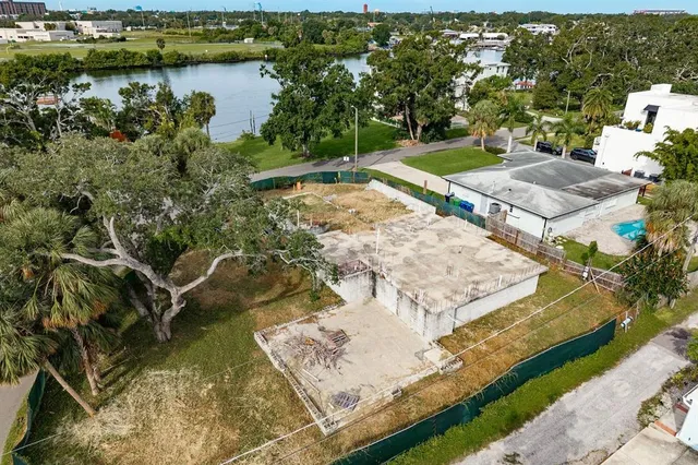 a view of a city with tall buildings