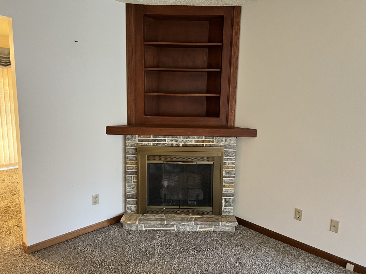 52 Sadowski Court, Unit D Decatur, IL 62521 - Photo 14 of 54 a living room with a fireplace and a window