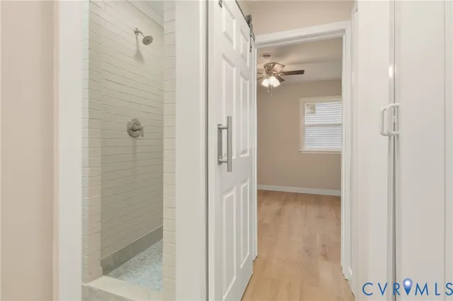 an empty room with a window