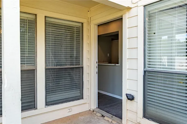 a view of front door of house