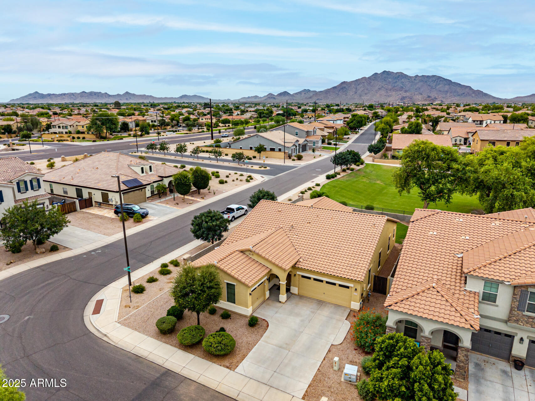 3135 East Ridgewood Lane Gilbert, AZ 85298 - Photo 30 of 39 an aerial view of residential house with outdoor space