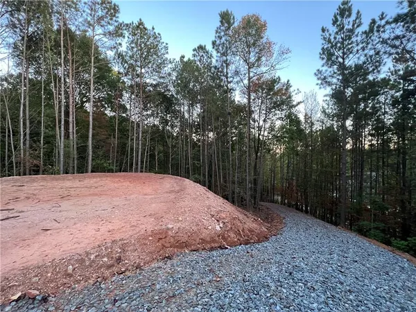 a backyard of a house with trees