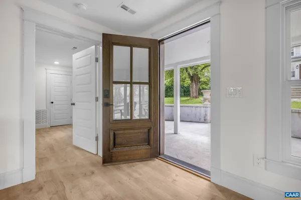 a view of a ocean with a mountain