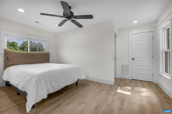 an aerial view of a golf course with a garden