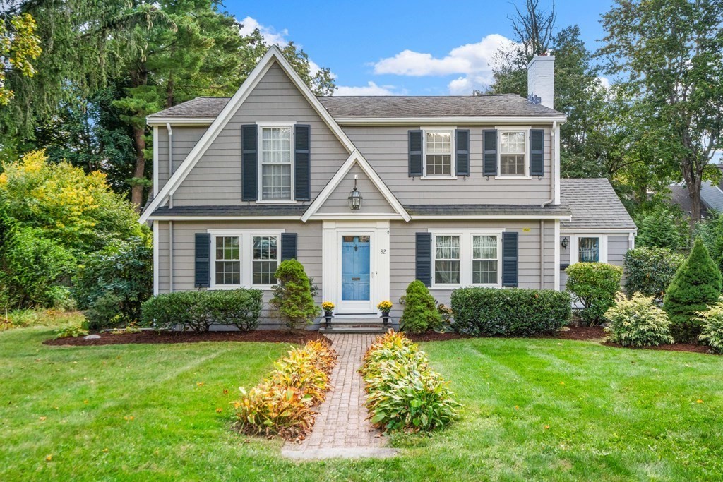 82 Beechwood Road Wellesley, MA 02482 - Photo 1 of 25 a front view of a house with a yard