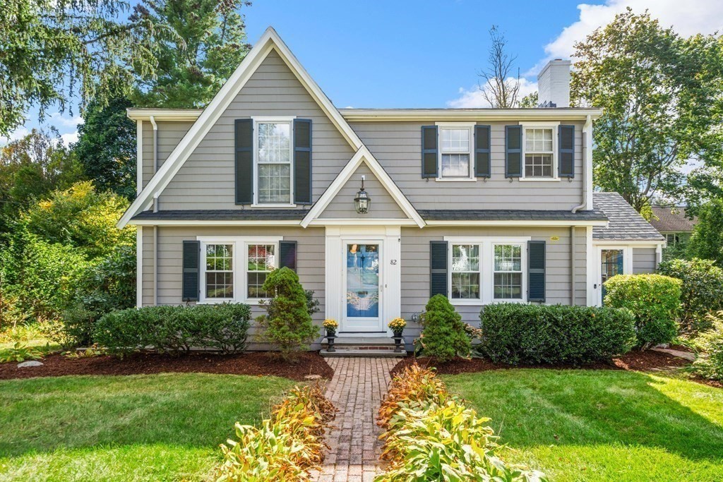 82 Beechwood Road Wellesley, MA 02482 - Photo 2 of 25 a front view of a house with garden