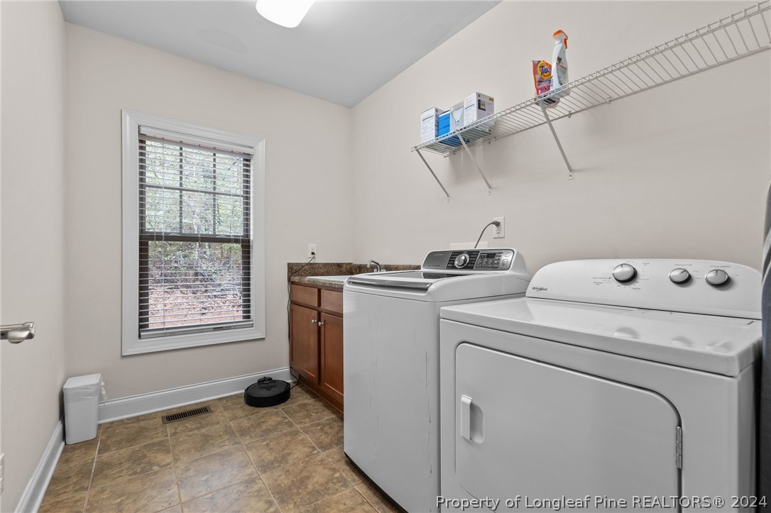 208 Rob Roy Road Southern Pines, NC 28387 - Photo 23 of 48 a view of storage and utility room with washer and dryer