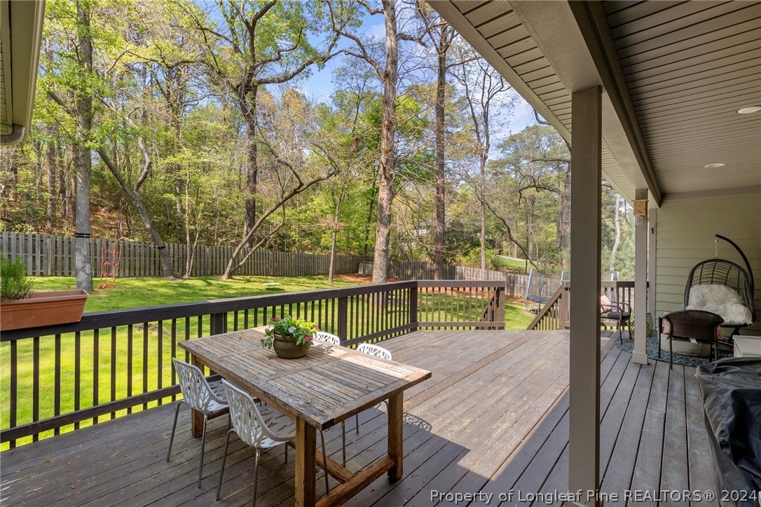 208 Rob Roy Road Southern Pines, NC 28387 - Photo 42 of 48 a view of balcony with wooden floor and outdoor seating
