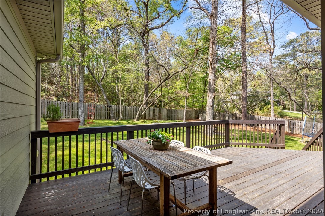 208 Rob Roy Road Southern Pines, NC 28387 - Photo 43 of 48 a view of a wooden deck with furniture