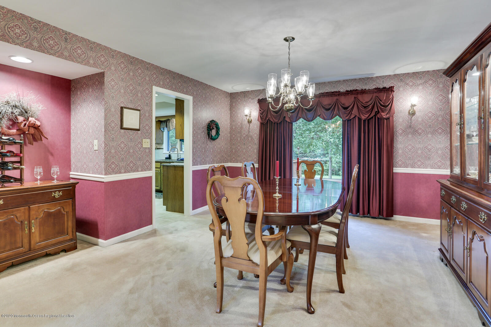 512 Province Line Road Allentown, NJ 08501 - Photo 17 of 38 a dining room with furniture a chandelier and window