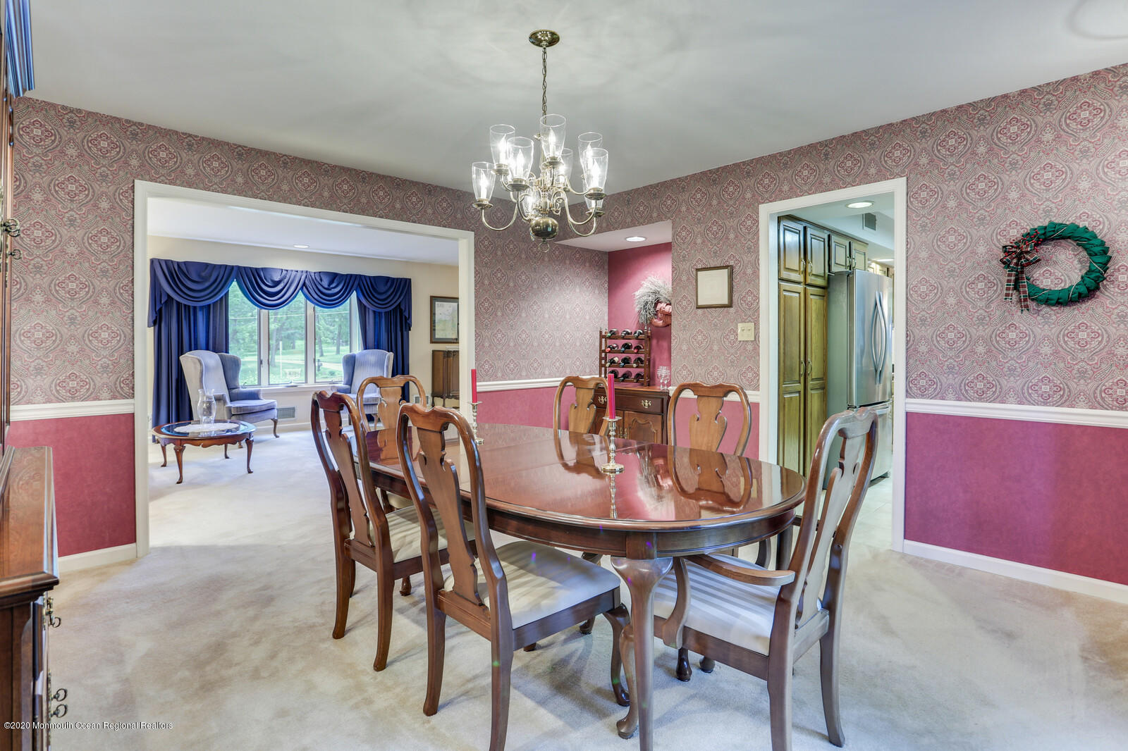 512 Province Line Road Allentown, NJ 08501 - Photo 18 of 38 a view of a dining room with furniture a chandelier and window